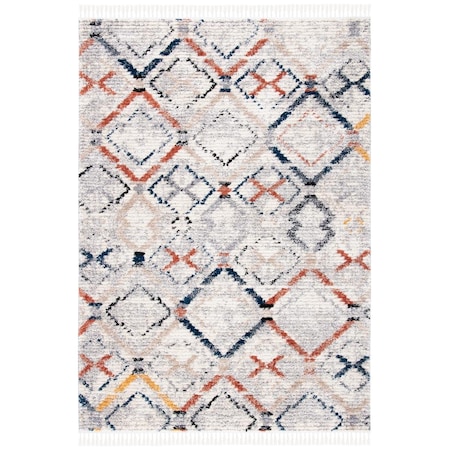 Safavieh 5 ft.-3 in. x 7 ft.-6 in. Morocco Bohemian Rectangle Area Rug Grey & Navy MRC838F-5